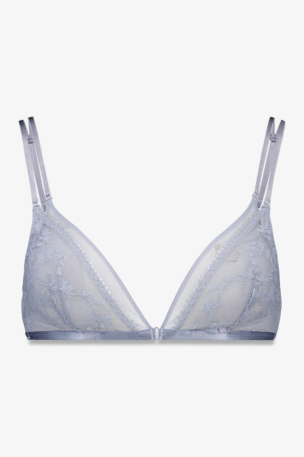 Women'secret Soutien triangular de renda azul NATURAL azul