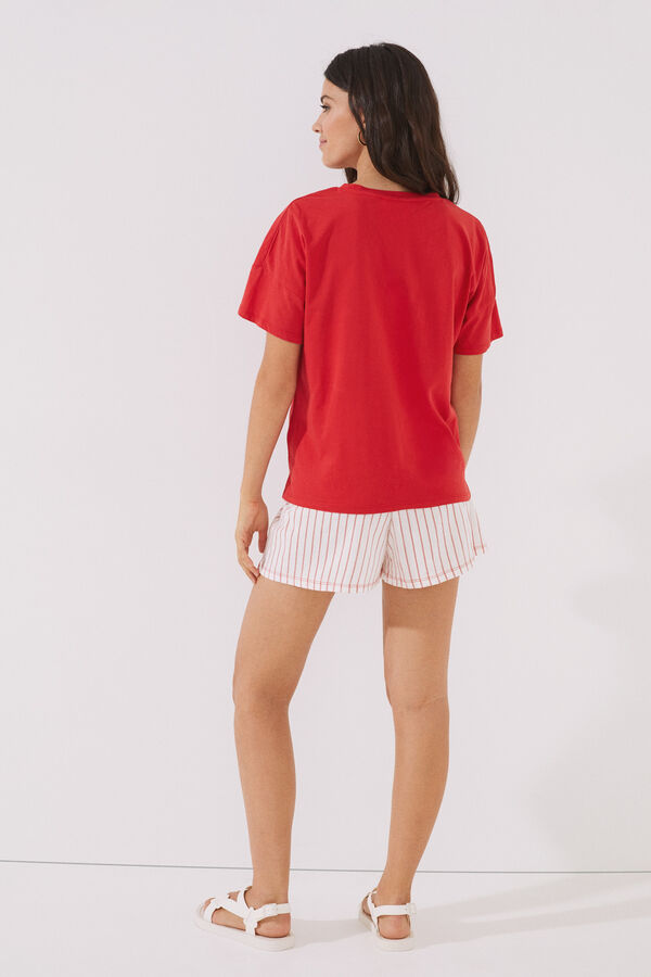 Womensecret Pijama curto algodão Mickey Mouse vermelho vermelho