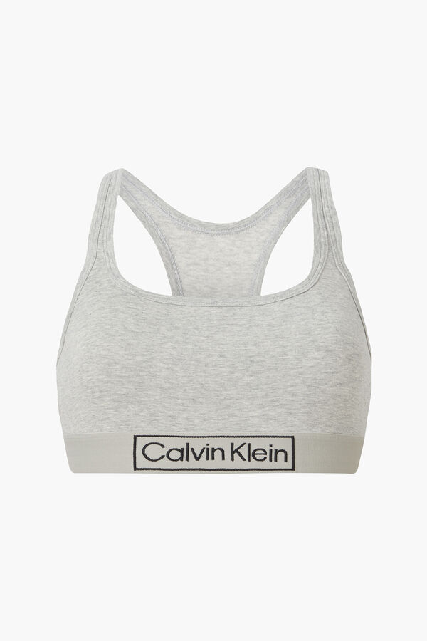 Calvin Klein Bralette espalda cruzada cinzento