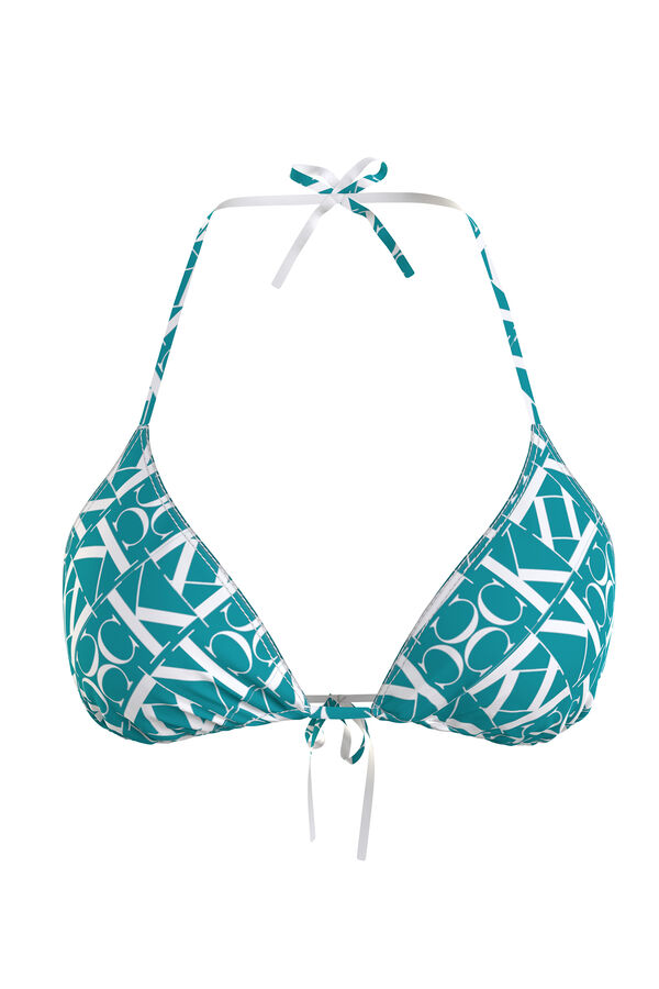 Calvin Klein Parte De Arriba De Bikini De Triángulo estampado