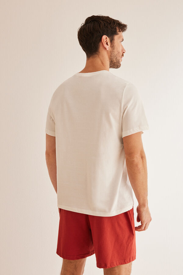 Women'secret Pijama hombre 100% algod&oacute;n 'Hot Dog' marfil