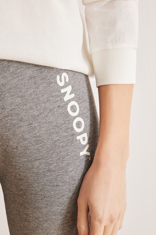Women'secret Pijama 100% algod&oacute;n Snoopy legging marfil