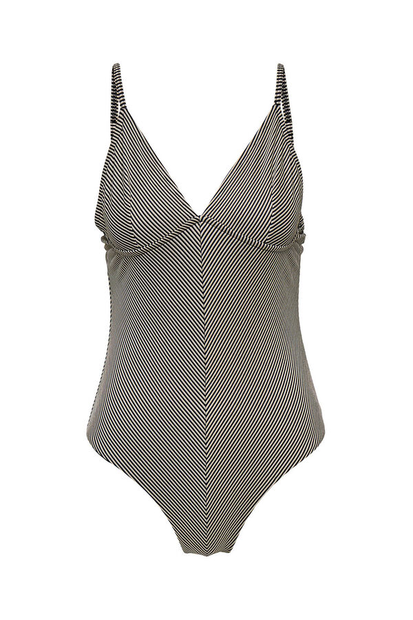 Only Mai&ocirc; riscas e com aro de lurex preto