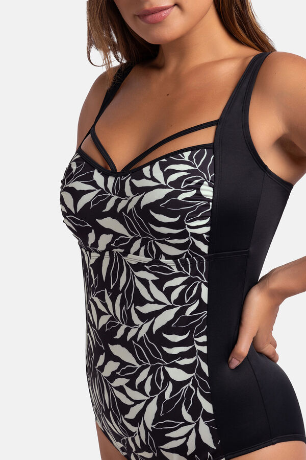 Dorina Ba&ntilde;ador con relleno sin aro estampado negro negro