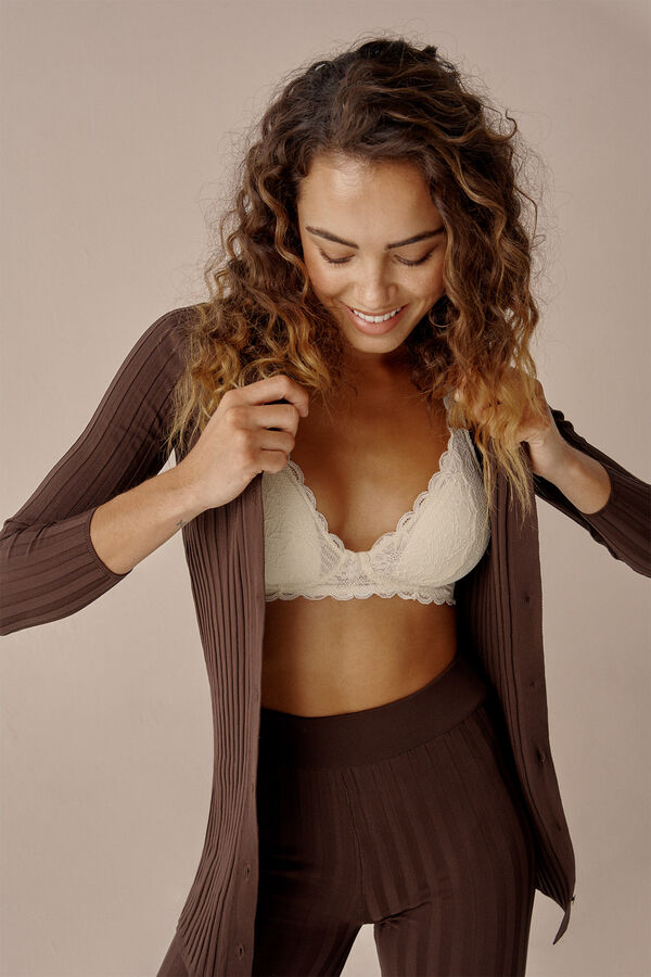 Black Limba Sujetador halter Flowery - Gardenia amarillo