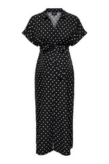 Only Maternity Vestido largo camisero maternity negro