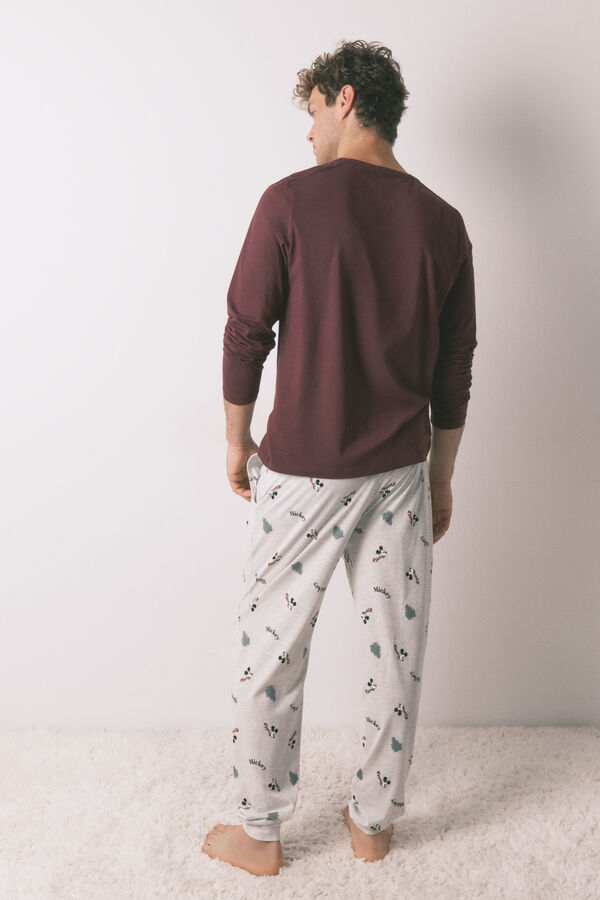 Women'secret Pijama comprido masculino Mickey Mouse 100% algod&atilde;o vermelho