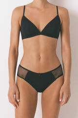 Women'secret Braga ancha algod&oacute;n tul negro negro