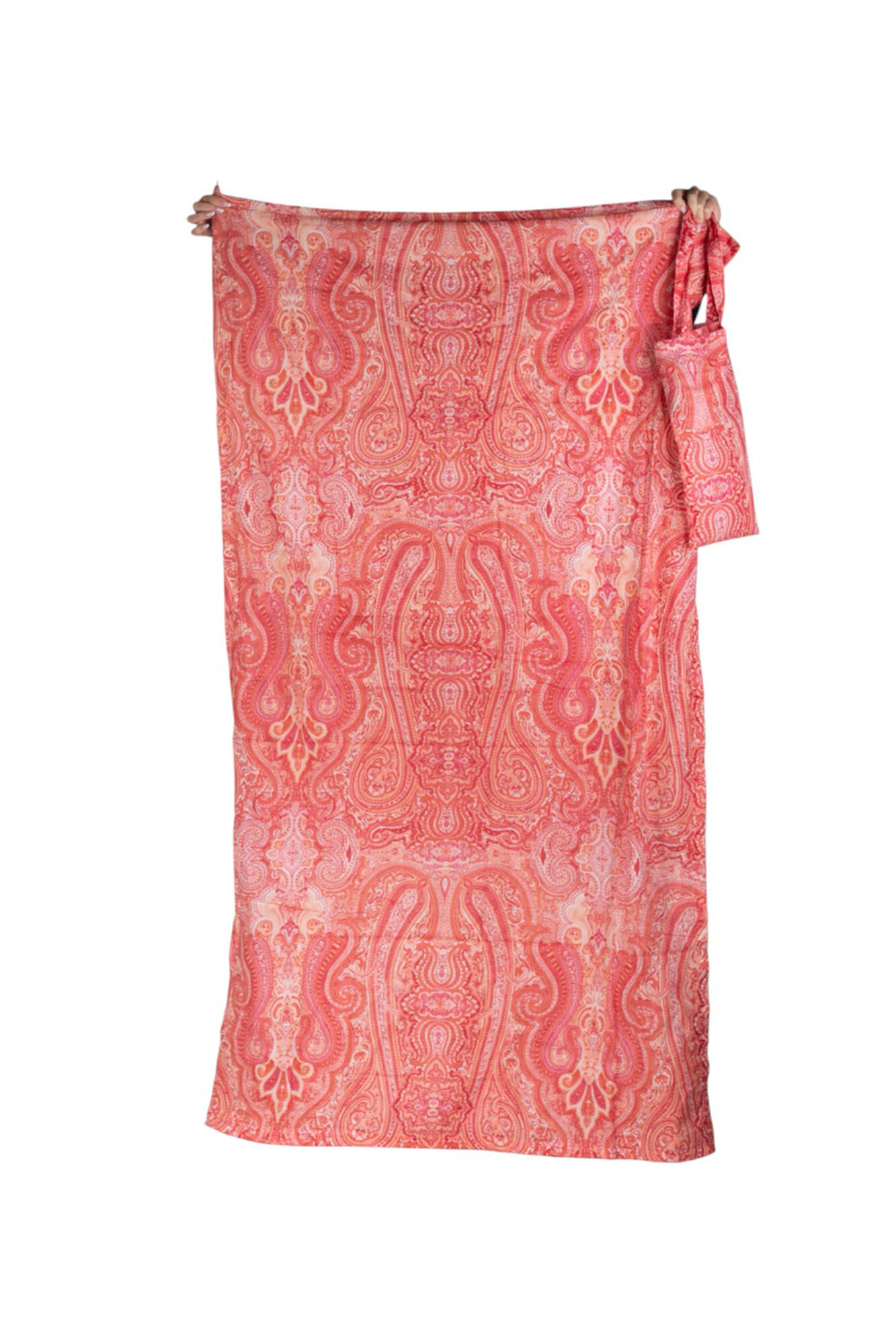 Kbas Pareo toalla algodon con bolsa flores