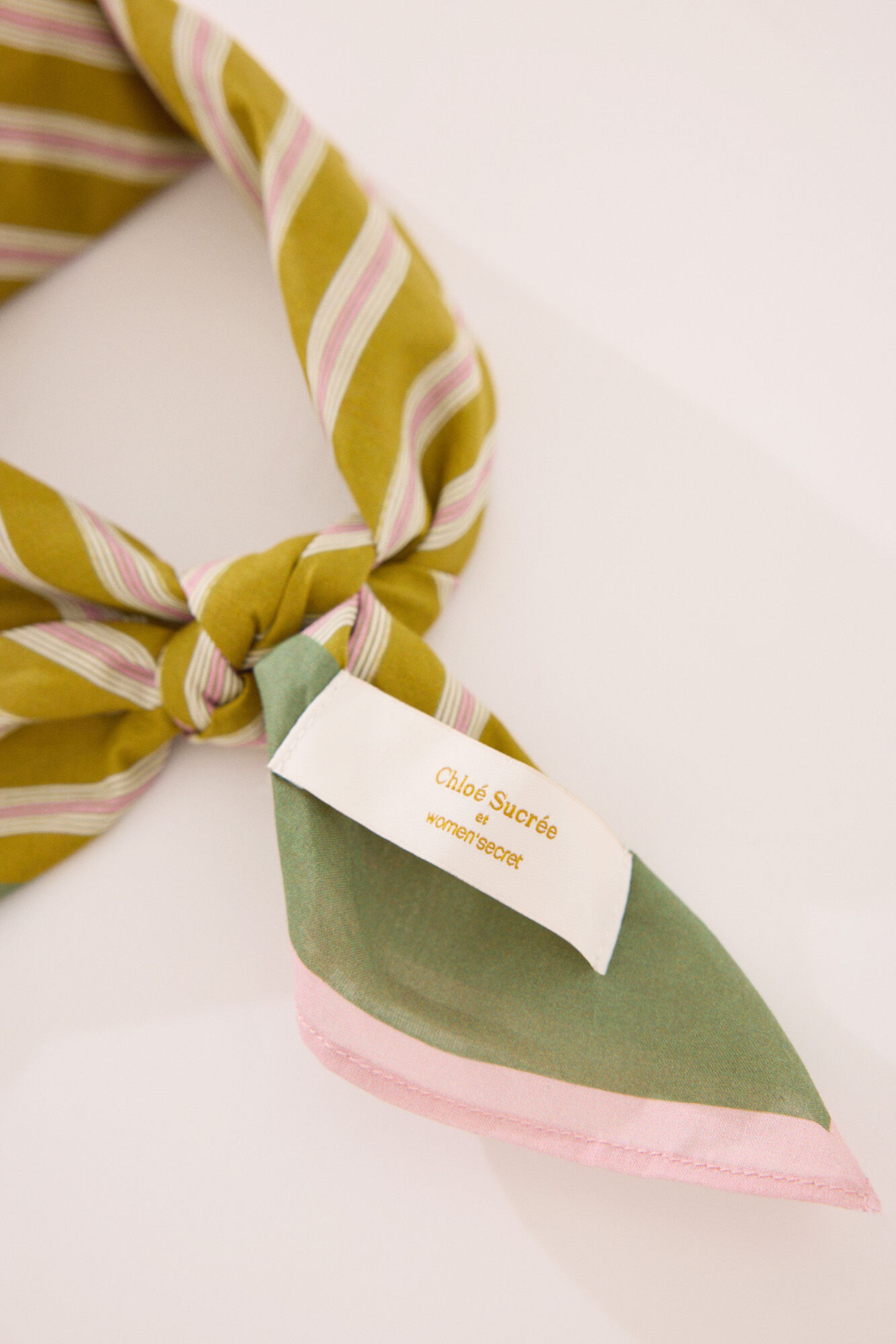 Women'secret Pa&ntilde;uelo para cuello rayas verde