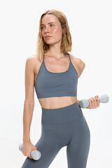 Only Play Sujetador deportivo espalda cruzada gris
