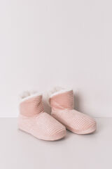 Women'secret Zapatillas casa bota canal&eacute; rosa lurex rosa