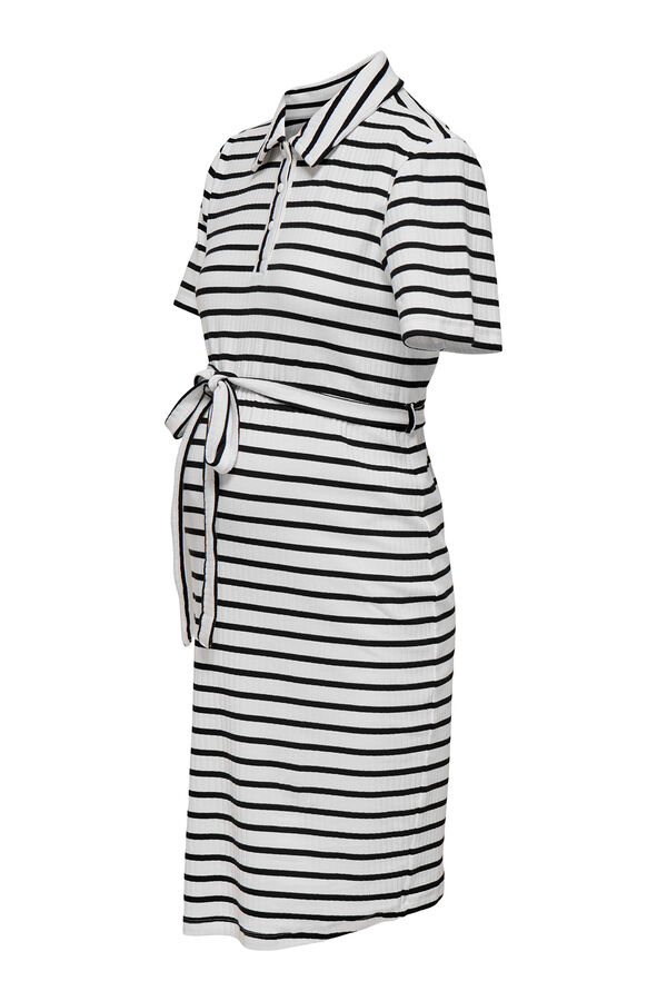 Only Maternity Vestido de maternity e amamenta&ccedil;&atilde;o de manga curta curta branco