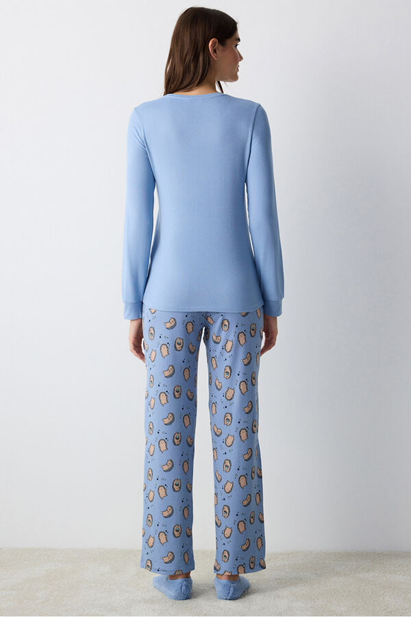Penti Camiseta de pijama manga larga azul