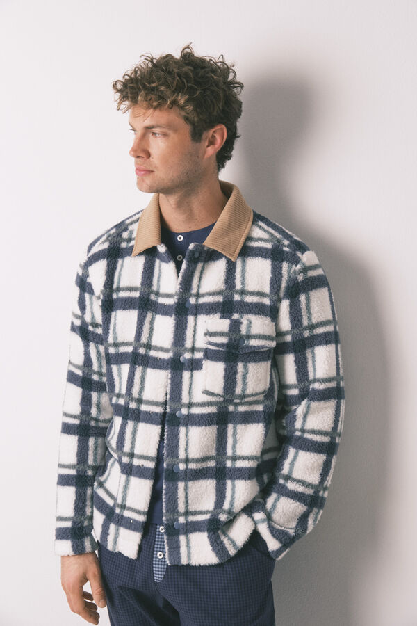 Women'secret Casaco curto/ robe masculino de pelo  bege