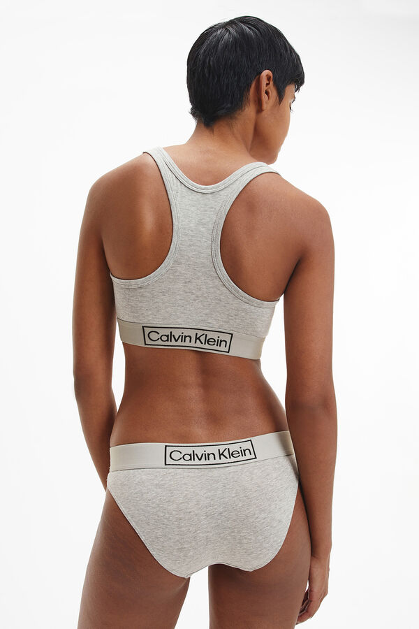 Calvin Klein Bralette espalda cruzada cinzento