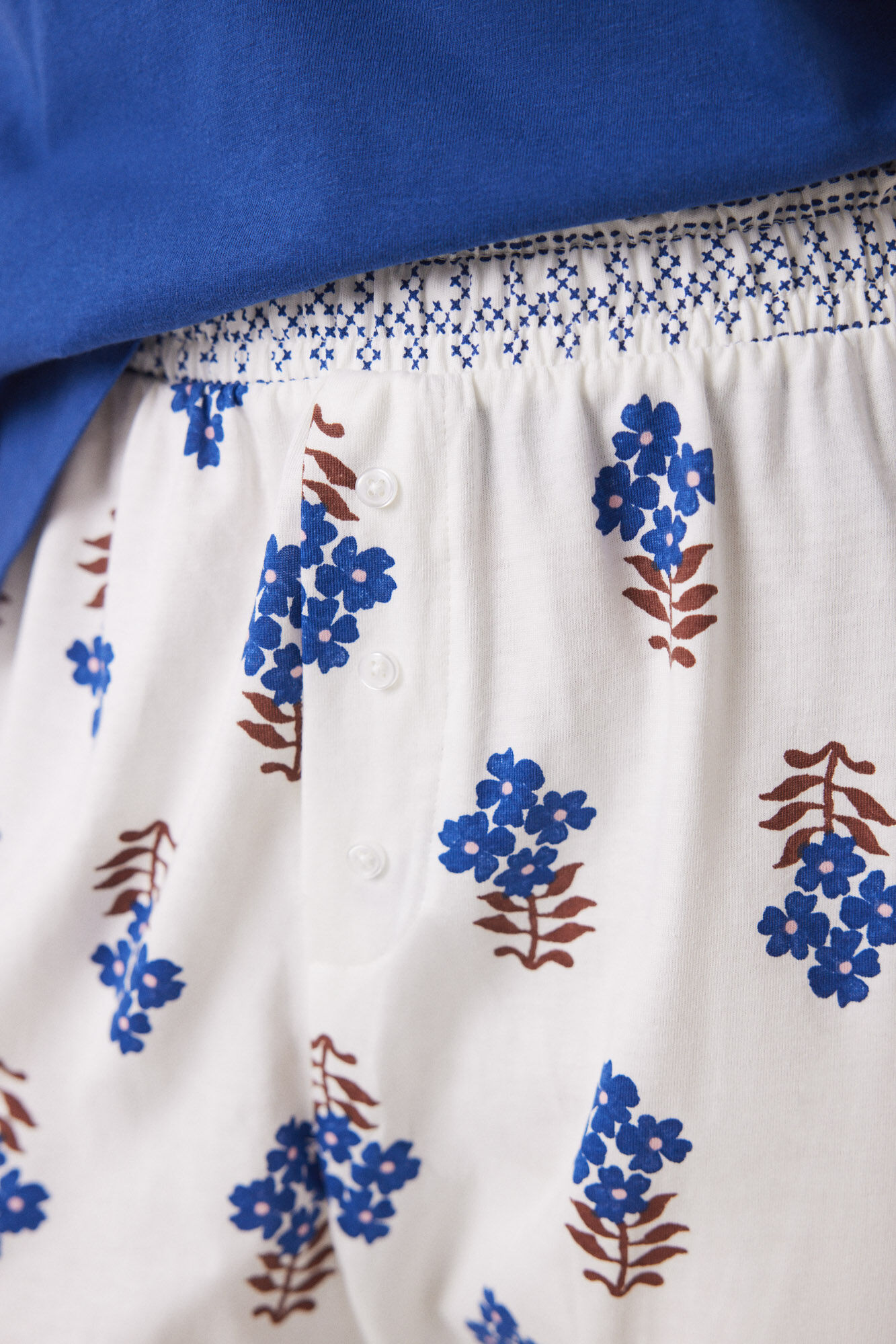 Women'secret Pantal&oacute;n largo 100% algod&oacute;n skinny flores