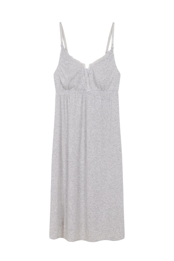 Women'secret Camis&oacute;n "maternity" gris tirantes canal&eacute; gris