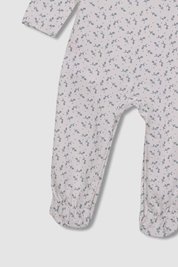 Gocco Pijama estampado florecitas verde turquesa