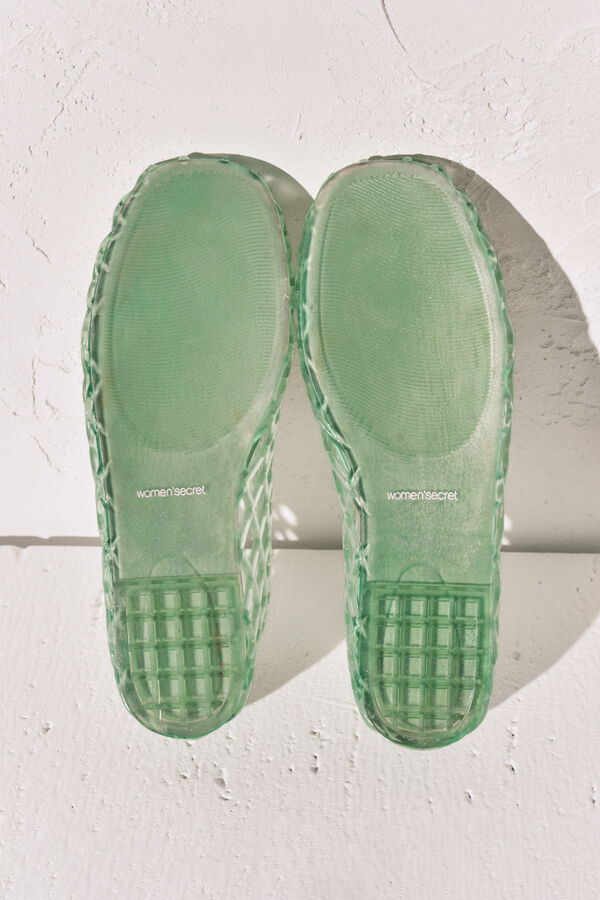 Women'secret Sandalias jelly efecto red verde verde