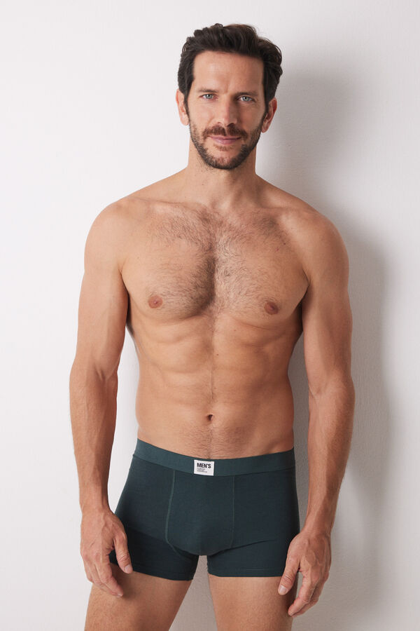 Women'secret Pack 2 calzoncillos b&oacute;xer algod&oacute;n gris y verde verde