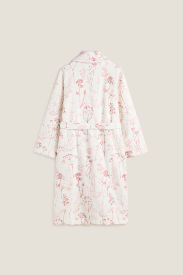 Textura Albornoz algod&oacute;n rosa