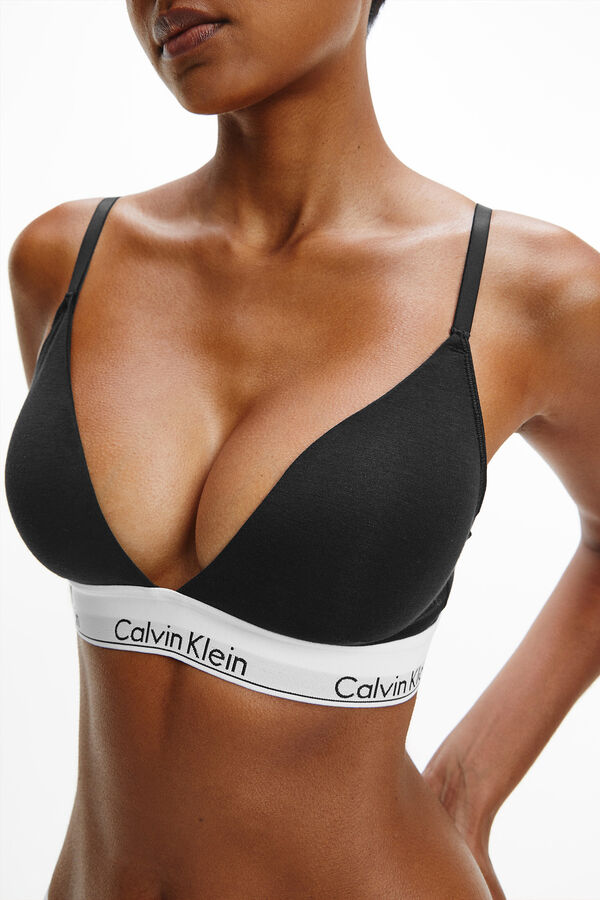 Calvin Klein Top de algodão Modern Cotton com cós da Calvin Klein preto