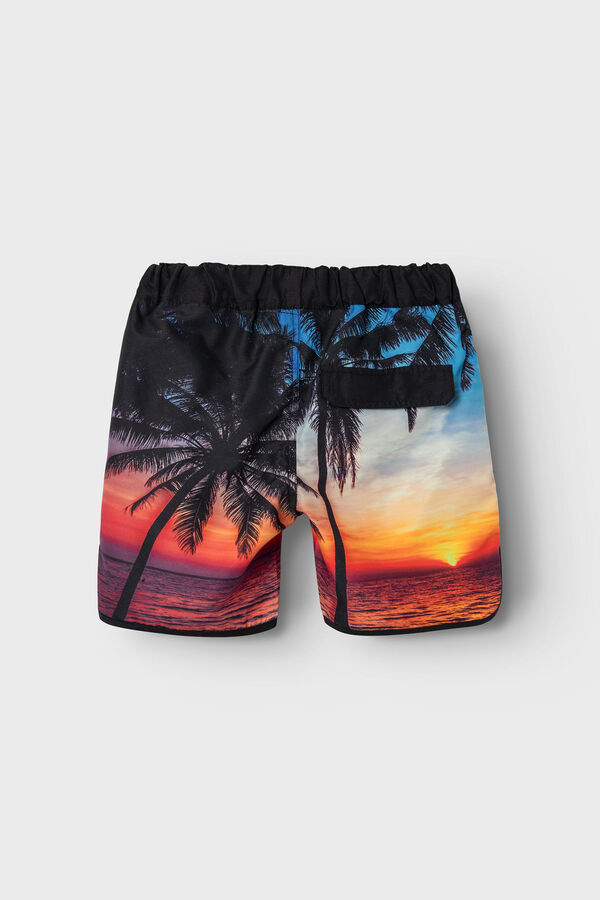 Name it Fato de banho menino estampado tropical preto