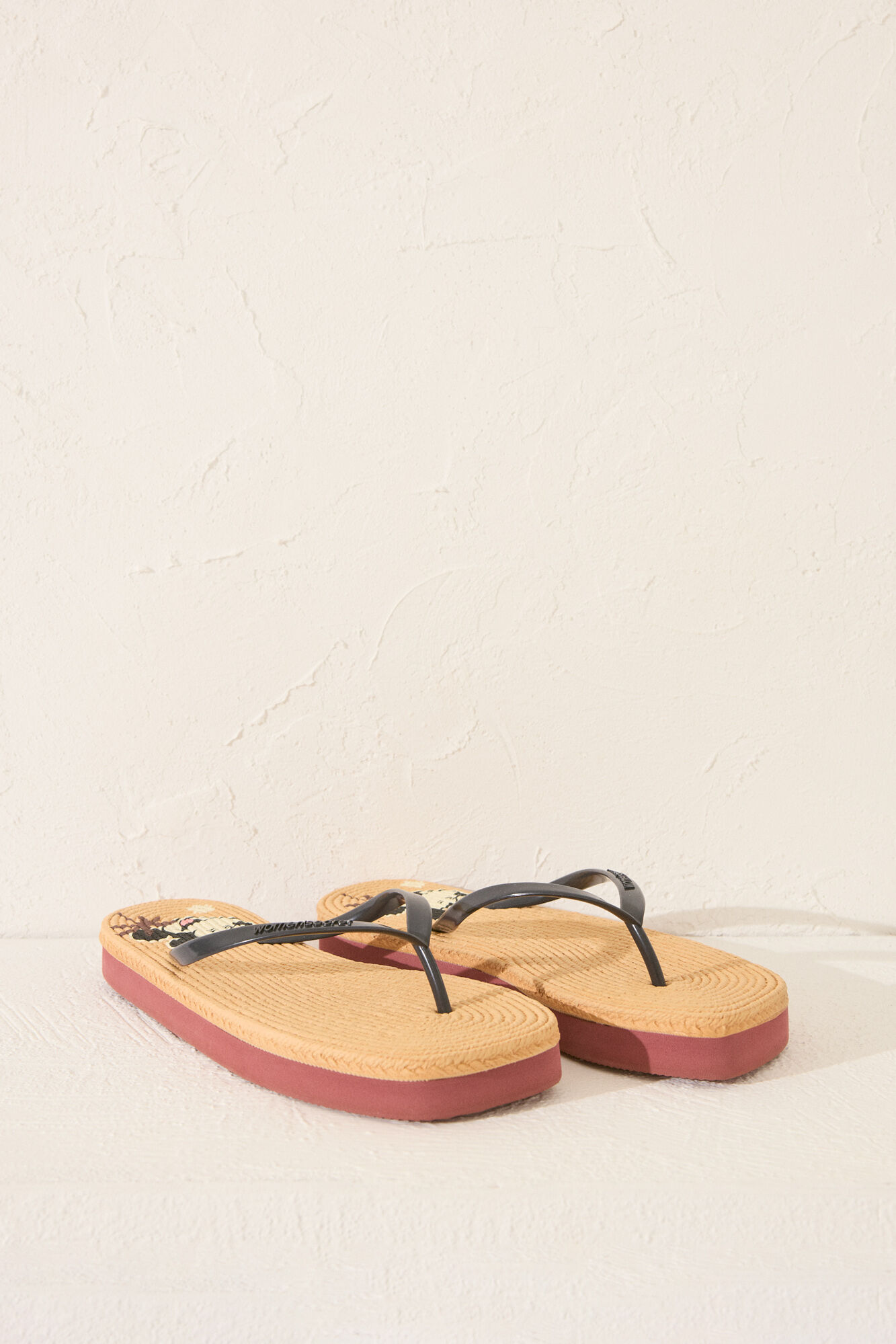 Women'secret Chinelo plataforma efeito r&aacute;fia 