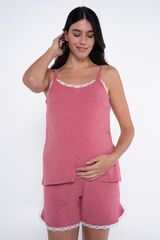 Ohma! Conjunto pijama pré-mamã com estampado de bolinhas rosa