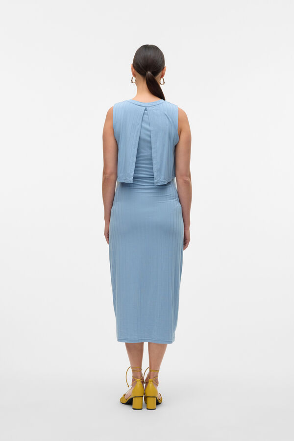 Mamalicious Vestido midi maternity azul