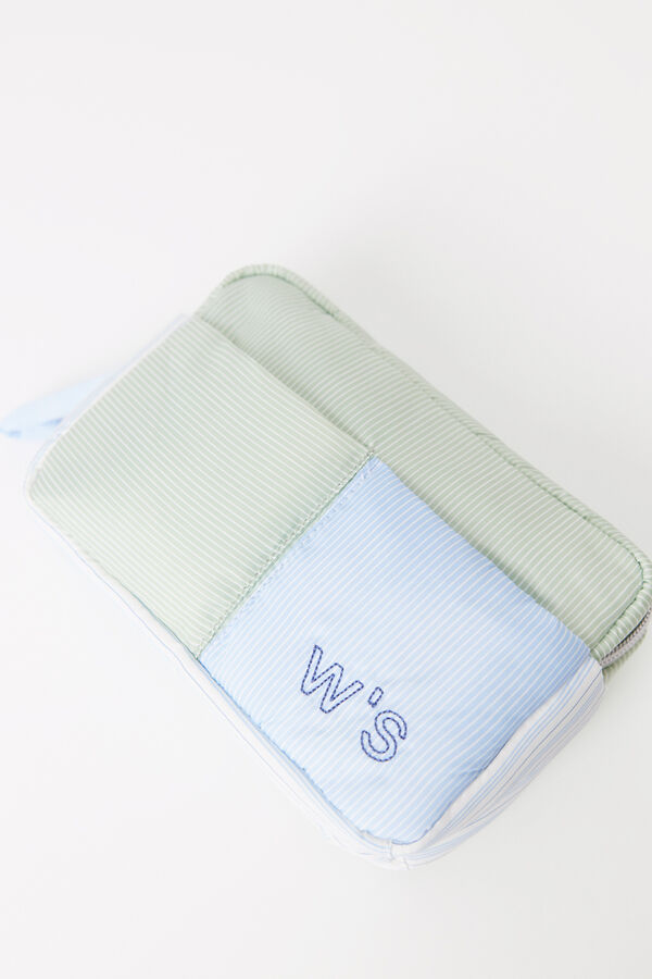 Women'secret Neceser mediano nylon estampado rayas estampado