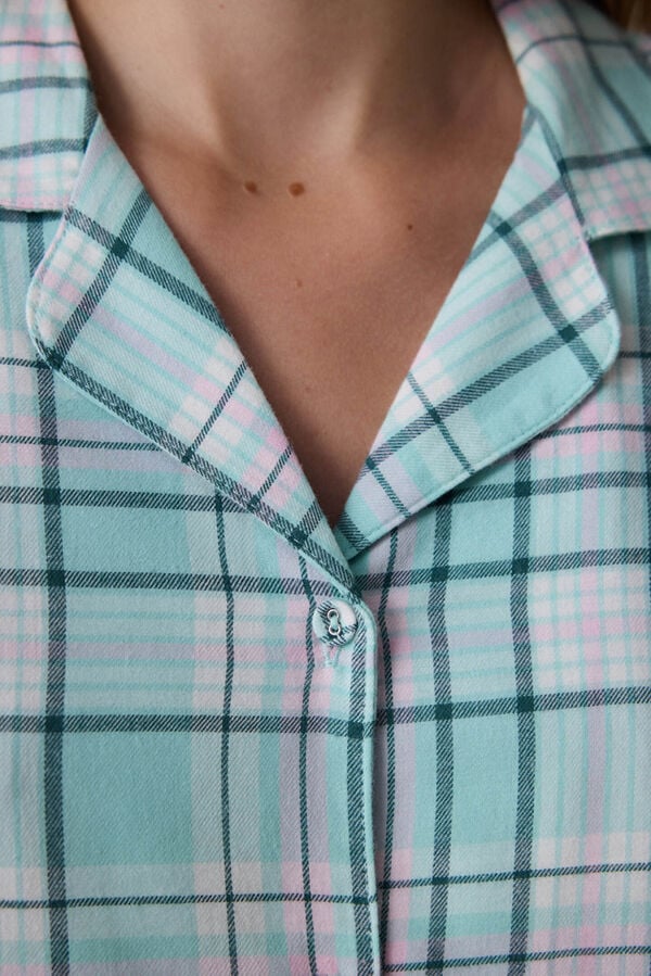 Penti Conjunto de camisa y pantal&oacute;n Ellie Checked Ls verde
