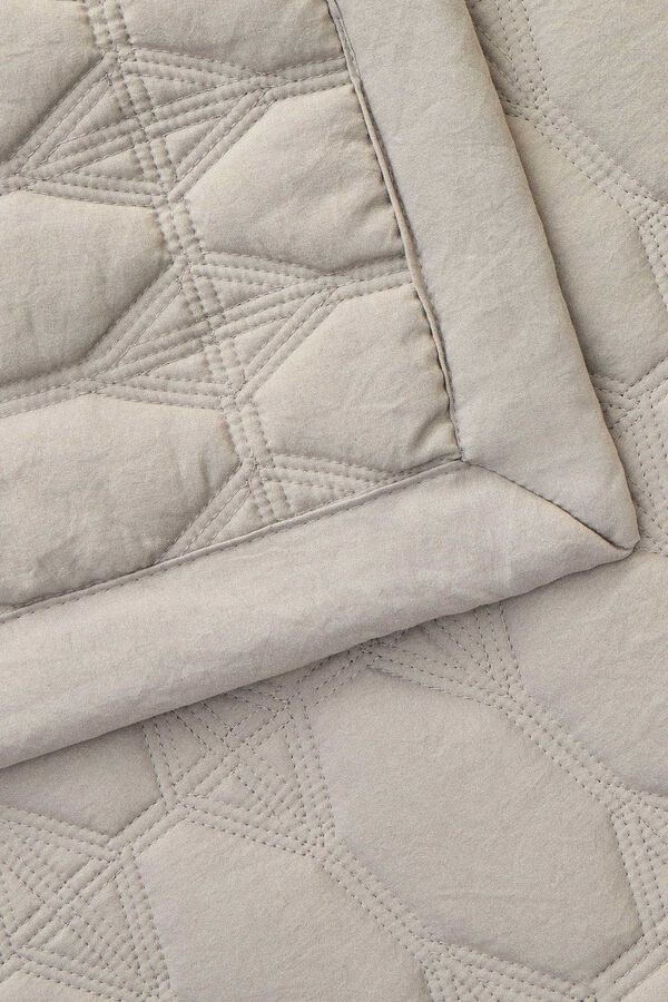 Textura Colcha acolchado geom&eacute;trico gris