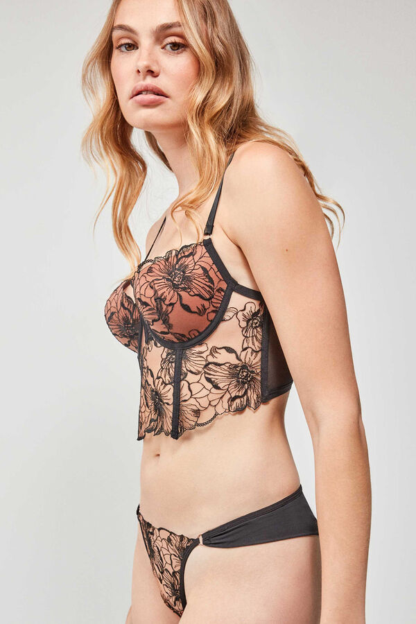 Gisela Sujetador bustier con aro negro