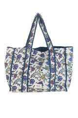 Kbas Bolsa de flores de algod&atilde;o azul