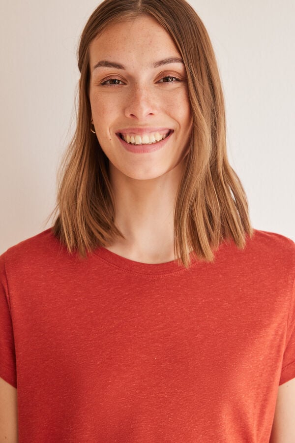 Women'secret Camisola vermelha manga curta vermelho