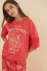 Women'secret Pijama 100% algod&oacute;n tren Harry Potter rosa