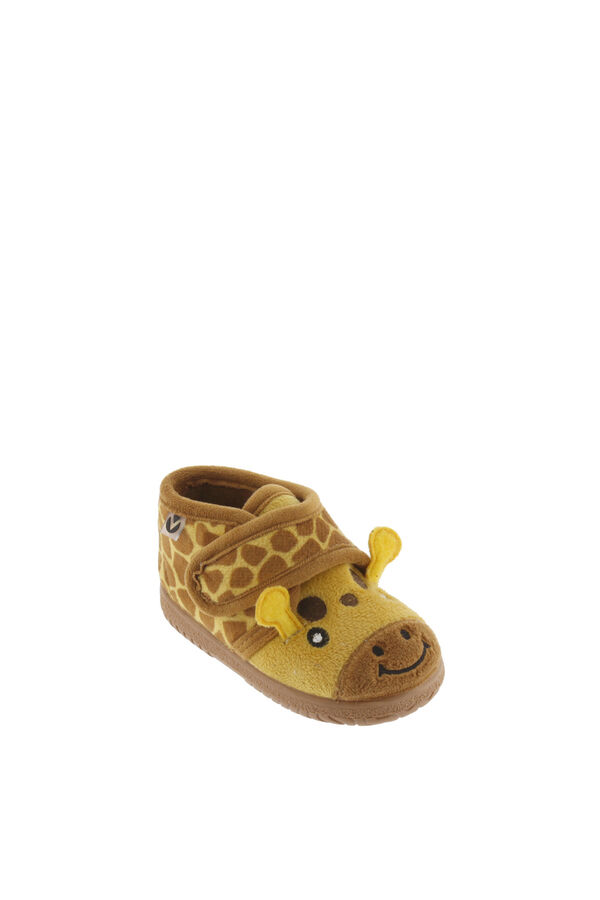 Victoria Zapatillas de casa de pelo amarillo