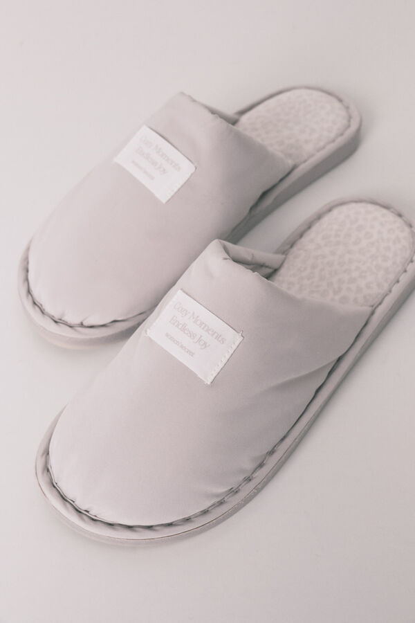 Women'secret Chinelos de quarto acolchoados estampado