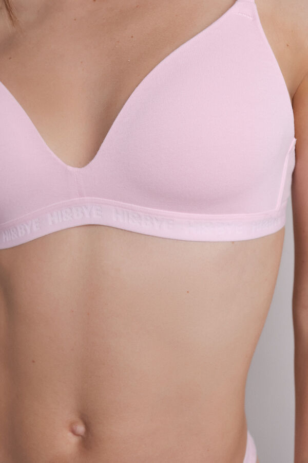 HI&BYE Soutien triangular com enchimento fixo rosa rosa