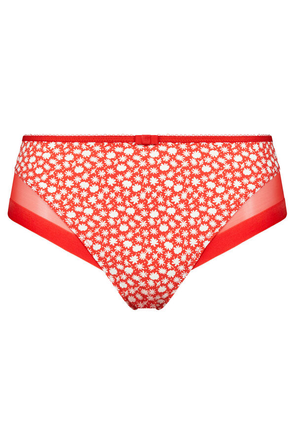 DIM Braga cl&aacute;sica de suave microfibra y detalles en malla estampado