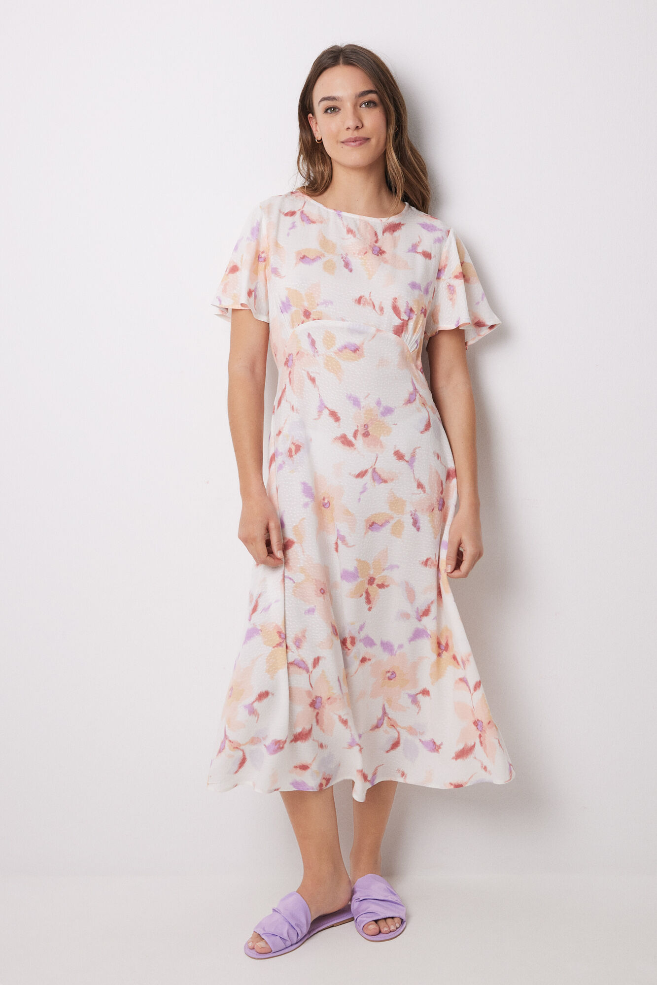 Women'secret Vestido midi viscosa print flores