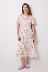 Women'secret Vestido midi floral em viscose