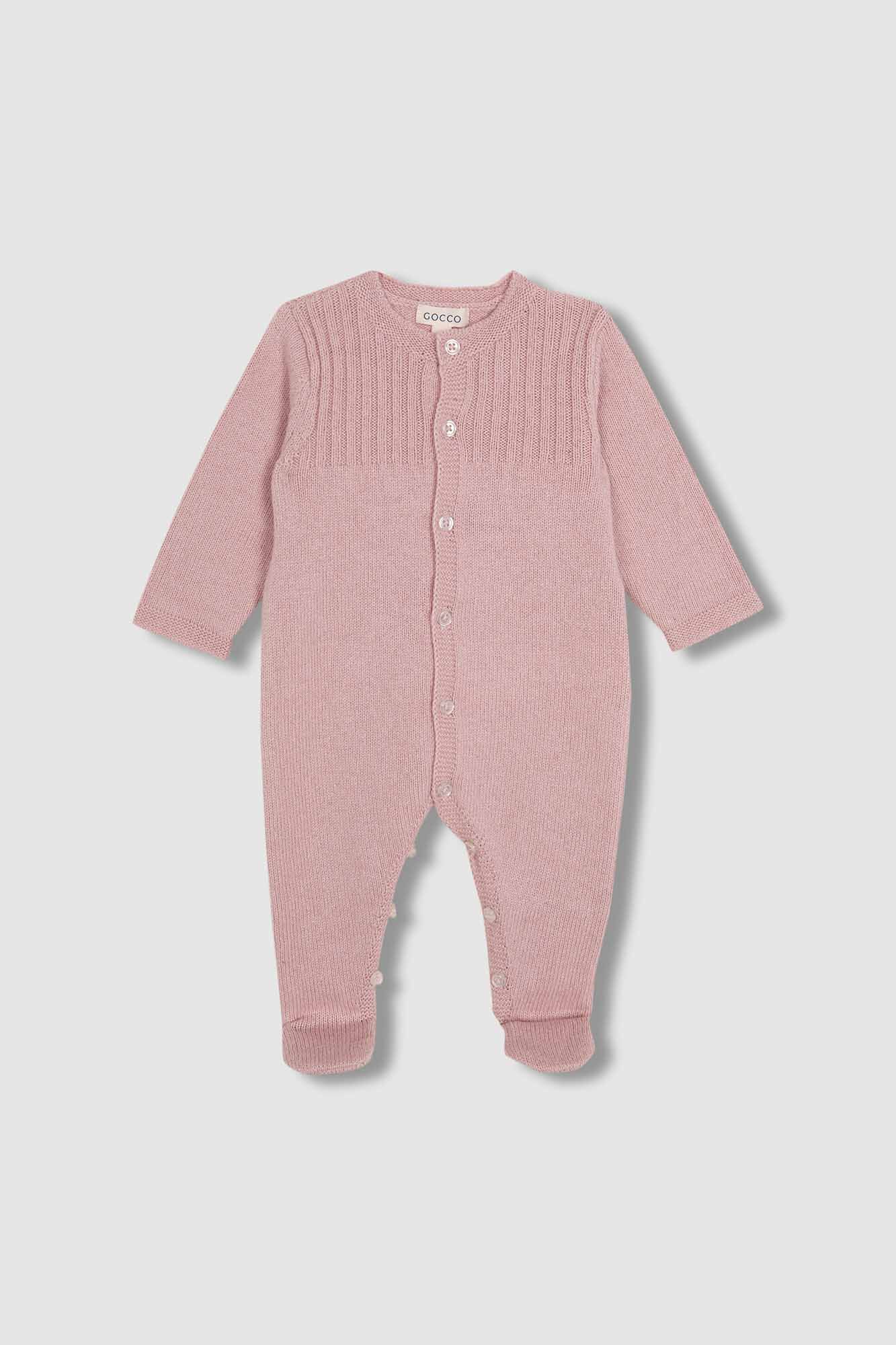 Gocco Pelele punto largo cambio de punto en el pecho rosa