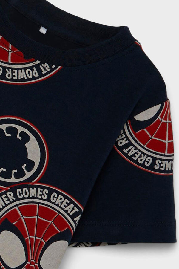 Name it T-shirt de menino de manga curta do SPIDERMAN azul