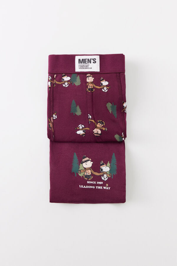 Women'secret Pack 2 calzoncillos b&oacute;xer algod&oacute;n Snoopy burdeos