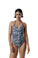 Black Limba Fato de banho zebra reversível selvagem estampado