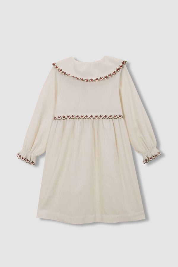 Gocco Camis&atilde;o com bordados crus bege