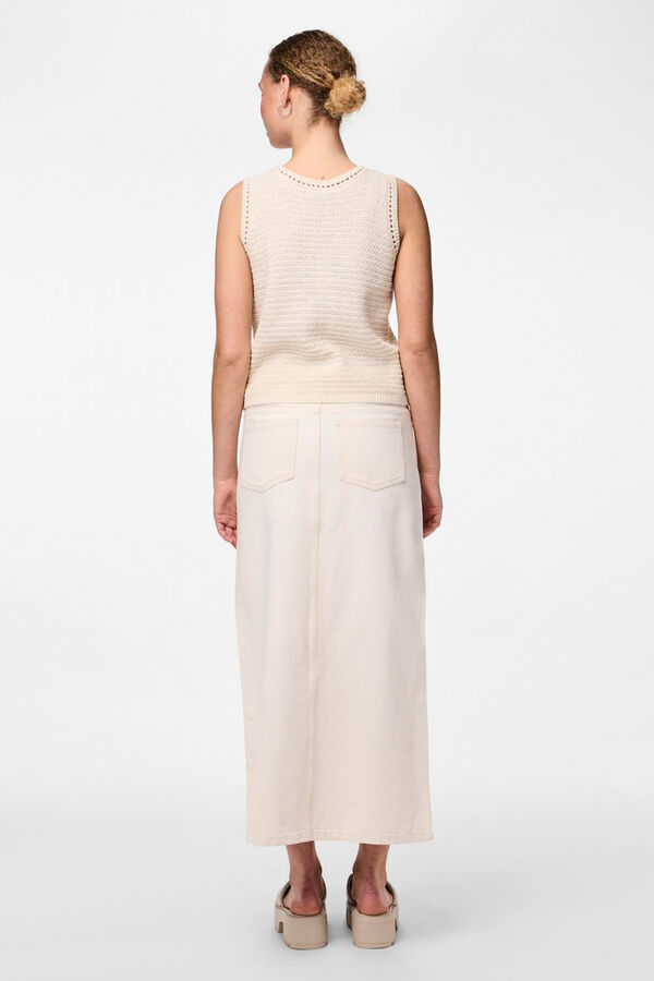 Pieces Top de croch&eacute; cinzento